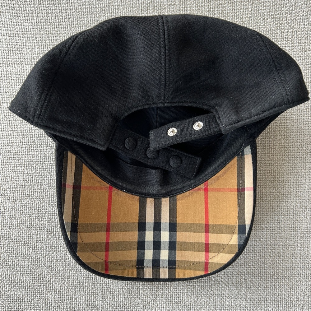 Black Baseball Cap with White Logo - Picture 4 of 5